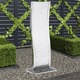 vidaXL Vrtna fontana s črpalko nerjaveče jeklo 130 cm zaobljena
