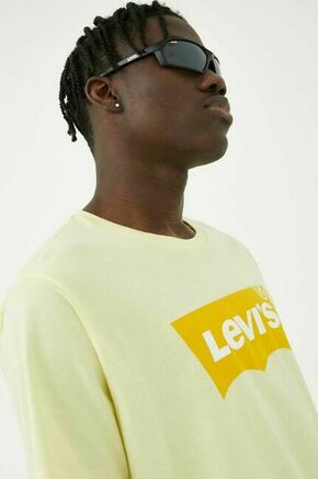 Bombažna kratka majica Levi's rumena barva - rumena. Lahkotna kratka majica iz kolekcije Levi's
