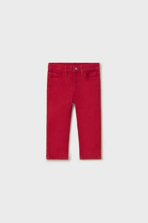 Hlače za dojenčka Mayoral rdeča barva - rdeča. Kratke hlače za dojenčka iz kolekcije Mayoral. Model izdelan iz enobarvne tkanine.