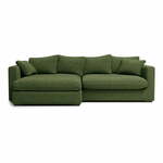 Temno zelena kotna sedežna garnitura (levi kot) Comfy – Scandic