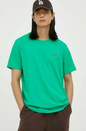 Bombažna kratka majica Levi's zelena barva - zelena. Kratka majica iz kolekcije Levi's
