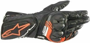 Alpinestars SP-8 V3 Leather Gloves Black/Red Fluorescent XL Motoristične rokavice