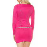 Amiatex Ženska obleka 73305, roza, UNIVERZáLNí