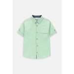 Otroška srajca Coccodrillo zelena barva - zelena. Otroški srajca iz kolekcije Coccodrillo. Model izdelan iz enobarvne tkanine.