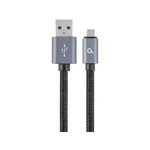 WEBHIDDENBRAND Kabel CABLEXPERT USB A Male/Micro B Male 2.0, 1,8 m, pleten, črn, blister