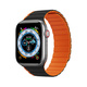 slomart magnetni trak apple watch ultra, se, 9, 8, 7, 6, 5, 4, 3, 2, 1 (49, 45, 44, 42 mm) dux ducis strap (ld različica) - črno-oranžna