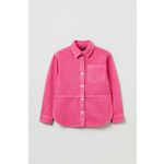 Otroška jeans jakna OVS roza barva - roza. Otroški jakna iz kolekcije OVS. Nepodložen model, izdelan iz jeansa. Izjemno udoben material, izdelan iz naravnih vlaken.