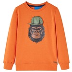vidaXL Otroški pulover temno oranžen 104