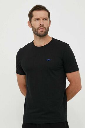 Bombažna kratka majica BOSS BOSS ATHLEISURE črna barva - črna. Kratka majica iz kolekcije BOSS. Model izdelan iz tanke