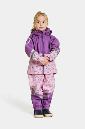 Otroški kombinezon Didriksons WATERMAN PR KIDS 8 vijolična barva - vijolična. Otroški kombinezon iz kolekcije Didriksons. Model z dolgimi rokavi