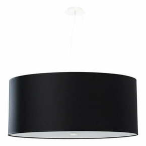 Črna viseča svetilka s tekstilnim senčnikom ø 70 cm Volta – Nice Lamps