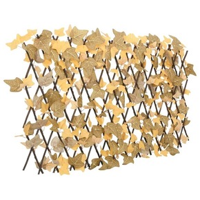 Vidaxl Umetni javor raztegljiva ograja oranžna 180x60 cm
