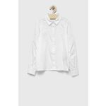 Otroška srajca Guess bela barva - bela. Otroški srajca iz kolekcije Guess, izdelana iz tanke, elastične tkanine. Model iz izjemno udobne bombažne tkanine.