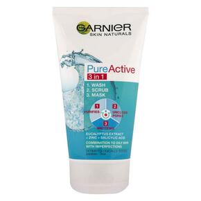 Garnier Skin Naturals Pure Active čistilni gel s pilingom in masko 3 v 1 proti mozoljem