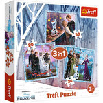 WEBHIDDENBRAND Trefl Puzzle Frozen 2 - Čarobna zgodba 3v1 (20,36,50 kosov)