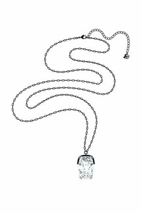 Ogrlica Swarovski srebrna barva - srebrna. Ogrlica iz kolekcije Swarovski. Model z okrasnim obeskom izdelan iz verižice.