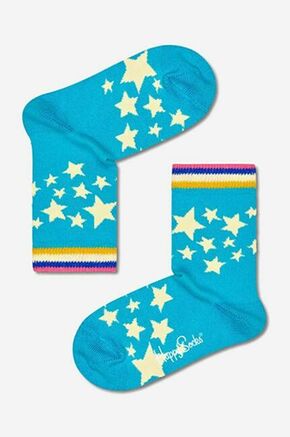 Otroške nogavice Happy Socks Star KSTA01-6000 - modra. Otroške visoke nogavice iz kolekcije Happy Socks. Model izdelan iz elastičnega materiala.