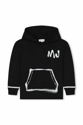 Otroški bombažen pulover Marc Jacobs črna barva
