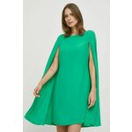Obleka Lauren Ralph Lauren zelena barva - zelena. Obleka iz kolekcije Lauren Ralph Lauren. Raven model, izdelan iz enobarvne tkanine.
