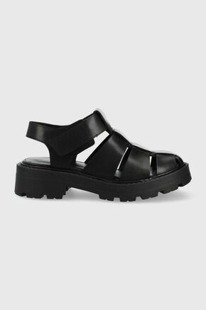 Usnjeni sandali Vagabond Cosmo 2.0 ženski - črna. Sandali iz kolekcije Vagabond. Model izdelan iz naravnega usnja.