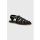 Usnjeni sandali Barbour Macy ženski, črna barva, LFO0683BK12 - črna. Sandali iz kolekcije Barbour. Model je izdelan iz naravnega usnja. Model z mehkim, oblikovanim vložkom zagotavlja udobje.