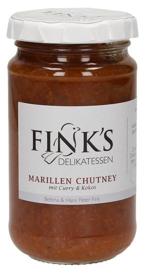 Fink's Delikatessen Marelični chutney s curryjem in kokosom - 212 ml