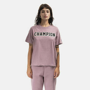 Bombažna kratka majica Champion vijolična barva - vijolična. Kratka majica iz kolekcije Champion