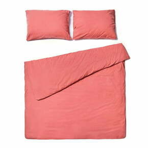 Koralno rožnata bombažna posteljnina za zakonsko posteljo Bonami Selection
