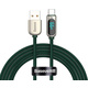 BASEUS Kabel USB za prikazovalnik USB-C, 66 W, 2 m (zelen)