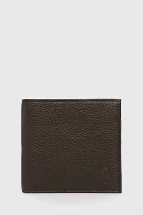 Polo Ralph Lauren denarnica - rjava. Mala denarnica iz kolekcije Polo Ralph Lauren. Model izdelan iz naravnega usnja.