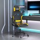 vidaXL Vrtljiv gaming stol črno in svetlo rumeno blago