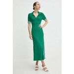Obleka Miss Sixty RJ5120 KNIT DRESS zelena barva, 6L1RJ5120000 - zelena. Obleka iz kolekcije Miss Sixty. Model izdelan iz pletenine s teksturo. Model iz raztegljivega materiala, ki se prilega obliki.