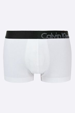Calvin Klein Underwear boksarice - bela. Ženske boksarice iz kolekcije Calvin Klein Underwear. Model iz gladke