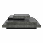 Siva mizica v betonskem dekorju 110x110 cm Slate - TemaHome