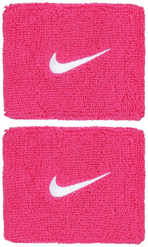 Trak za lase Nike roza barva - roza. Trak iz kolekcije Nike. Model izdelan iz enobarvne pletenine.