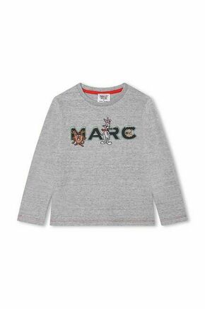Otroška bombažna majica z dolgimi rokavi Marc Jacobs x Looney Tunes siva barva - siva. Otroška majica z dolgimi rokavi iz kolekcije Marc Jacobs. Model izdelan iz pletenine s potiskom.