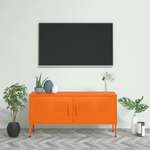 shumee TV omarica oranžna 105x35x50 cm jeklo