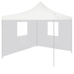 Profesionalen zložljiv vrtni šotor z 2 stranicama 2x2 m bel