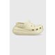 Natikači Crocs Classic Crush Clog ženski, bež barva - bež. Natikači iz kolekcije Crocs. Model izdelan iz sintetičnega materiala.