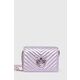 Usnjena torbica Pinko vijolična barva - vijolična. Majhna torbica iz kolekcije Pinko. Model na zapenjanje, izdelan iz lakastega usnja.