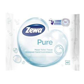 Zewa Toaletni papir Tork za mokro splakovanje Pure - 42 kosov