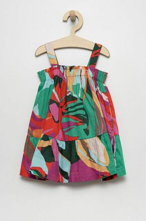 Otroška bombažna obleka GAP - pisana. Obleka iz kolekcije GAP. Nabran model izdelan iz vzorčaste tkanine.