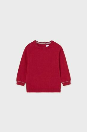 Bombažni pulover za dojenčke Mayoral rdeča barva - rdeča. Pulover za dojenčka iz kolekcije Mayoral. Model izdelan iz enobarvne pletenine.