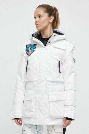 Smučarska jakna s puhom Rossignol Sirius x JCC bela barva - bela. Smučarska jakna s puhom iz kolekcije Rossignol. Model izdelan materiala