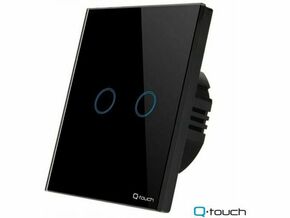 Q-touch Dvojno stekleno stikalo na dotik Q-touch črno