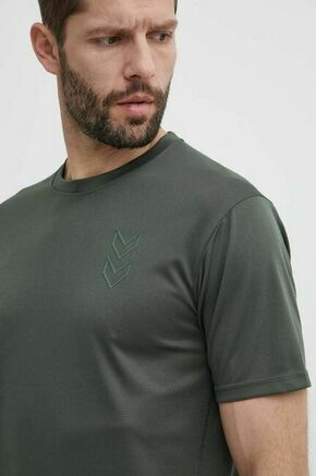 Kratka majica za vadbo Hummel Active zelena barva