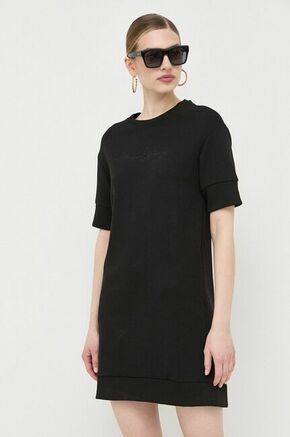 Obleka Armani Exchange črna barva - črna. Obleka iz kolekcije Armani Exchange. Raven model
