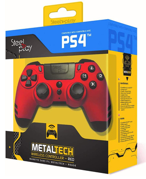 Steelplay MetalTech Red brezžični igralni plošček (PS4)
