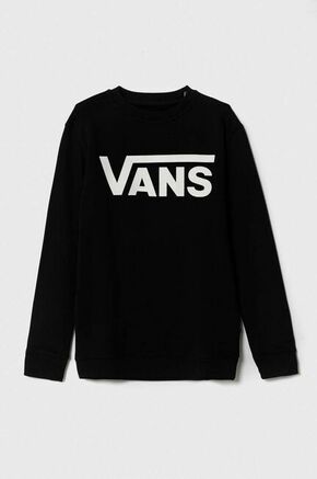 Otroški bombažen pulover Vans VANS CLASSIC CREW črna barva - črna. Otroški pulover iz kolekcije Vans