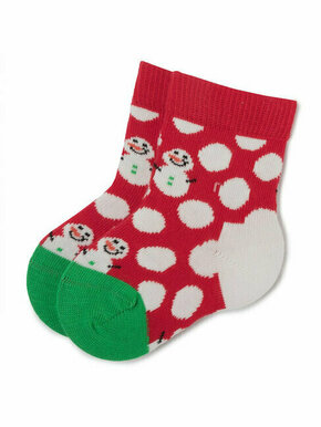 Happy Socks Otroške visoke nogavice KBDS01-4300 Rdeča